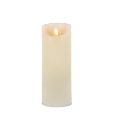 L & L Gerson LED Bisque Flamless Pillar Candle Indoor Christmas Decor 44611